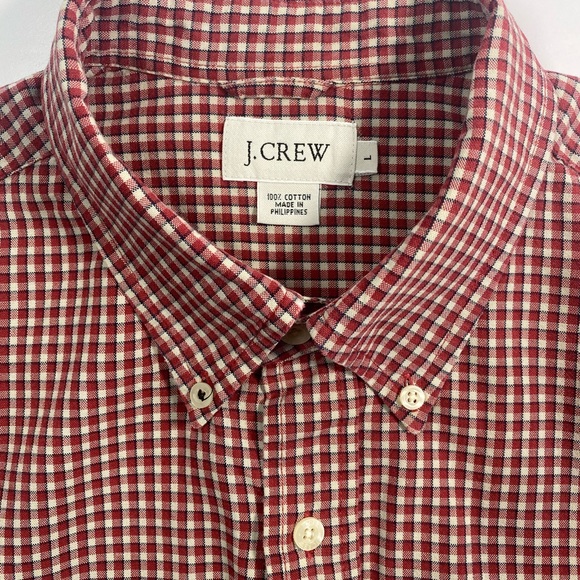 Men’s Casual Long Sleeves Button Down Shirt Cotton JCrew Large Excellent EUC